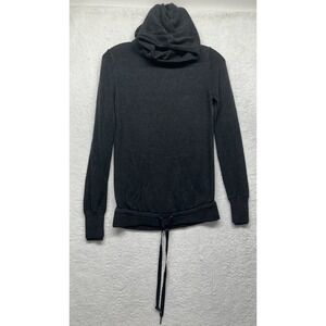 Lululemon Womens Size 4? Black Sweet Savasana Wool Blend Hoodie Sweater (J5)